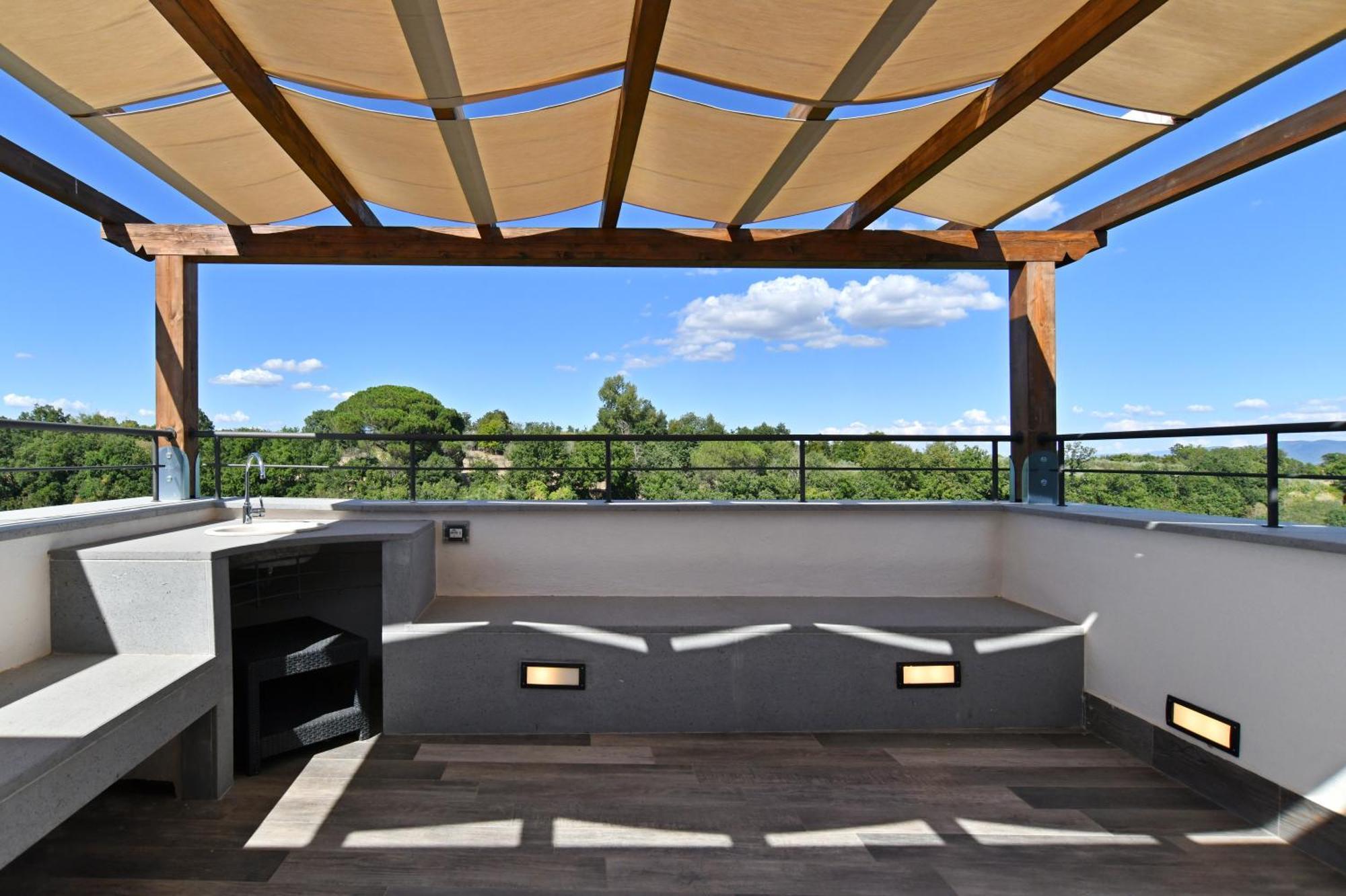 Epic Rooftop Terrace Overlooking Civita Valley Баньореджо Экстерьер фото
