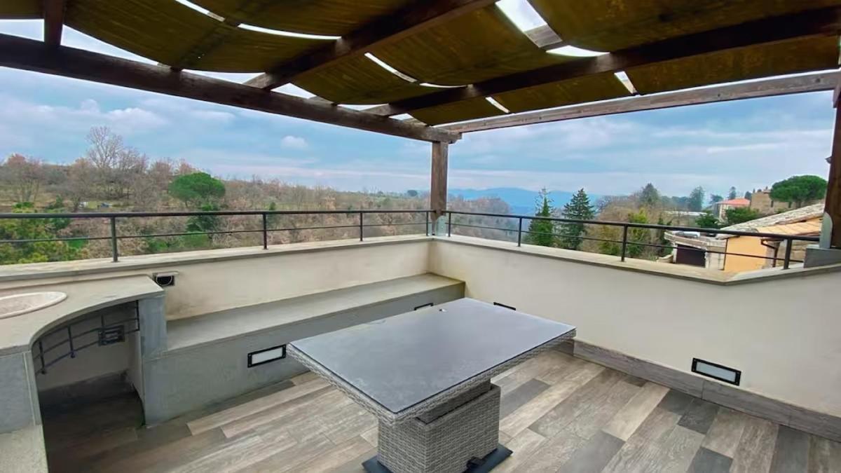 Epic Rooftop Terrace Overlooking Civita Valley Баньореджо Экстерьер фото